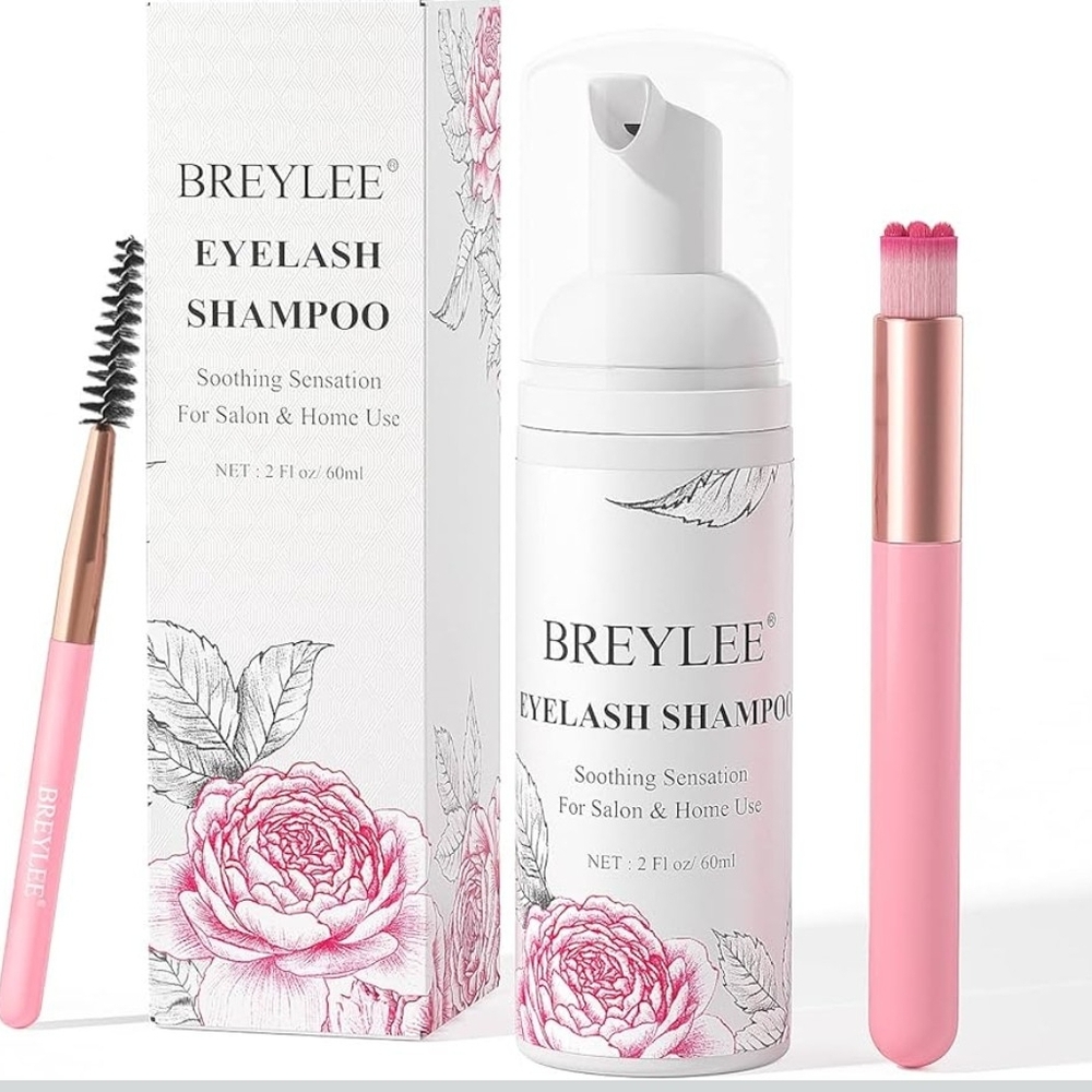 👁️🧴👁️ BREYLEE Eyelash Shampoo, Lash Shampoo 2 Fl.oz 60ml Eyelash Cleaner👁️